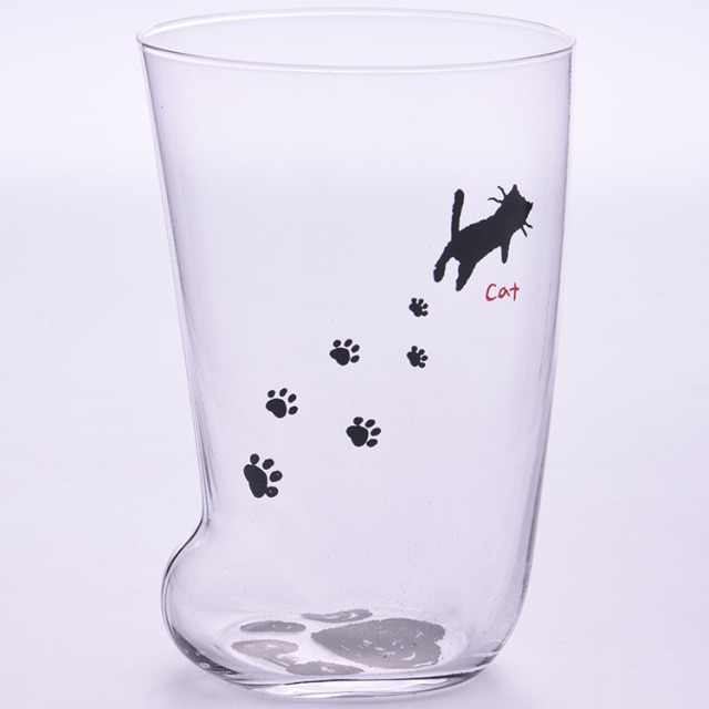 Black Cat with Paw 3D Cat Paw Cup