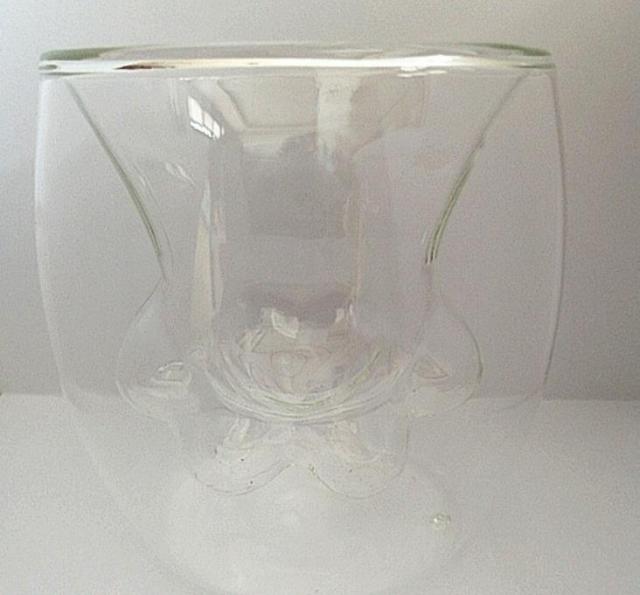 Transparent Double Layer Cat Paw Cup