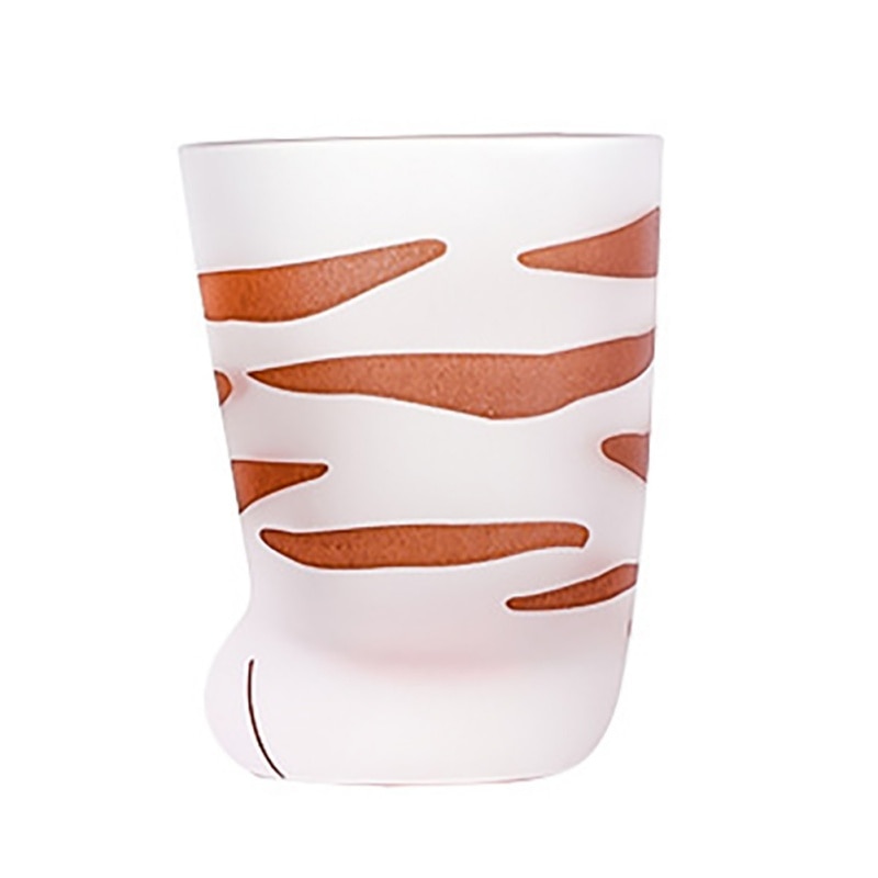 Brown Wavy Stripes 300ml 3D Cat Paw Cup
