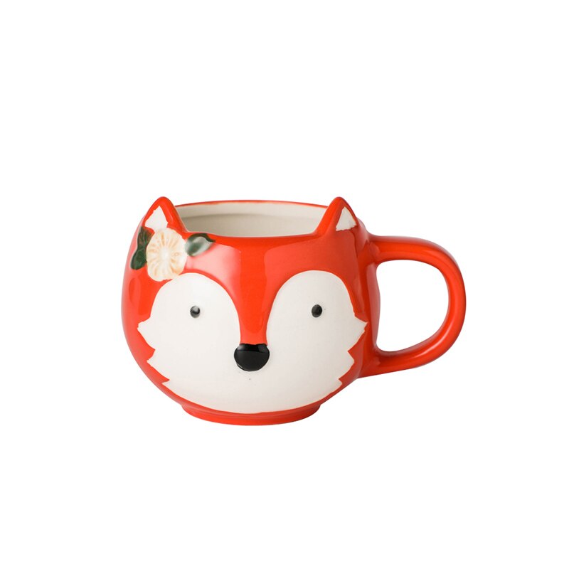 2021 New Cartoon Cat Fox Wild Pig Coffee Mugs 300ml Children s Gift Present Creative Milk 5 - Cat Paw Cup