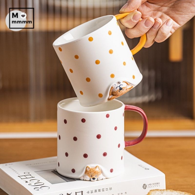 Cartoon Dog Animal Coffee Mug Breakfast Cup Ceramic Mugs With Handle Tea Milk Oatmeal Creative Birthday 2 - Cat Paw Cup