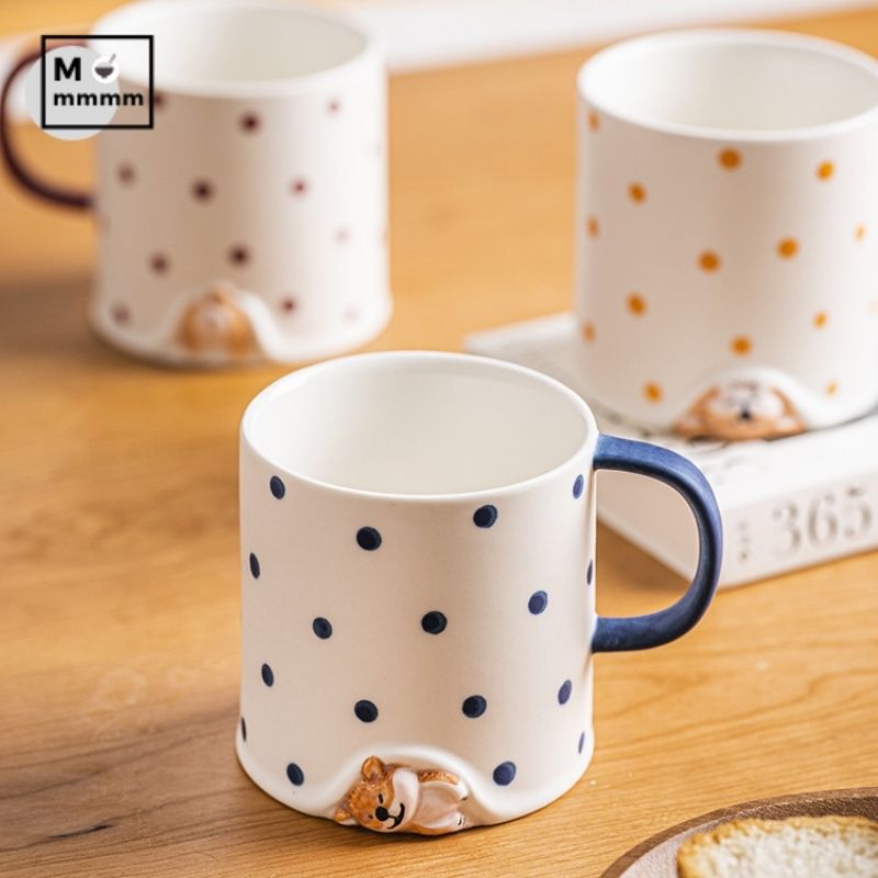 Cartoon Dog Animal Coffee Mug Breakfast Cup Ceramic Mugs With Handle Tea Milk Oatmeal Creative Birthday 3 - Cat Paw Cup