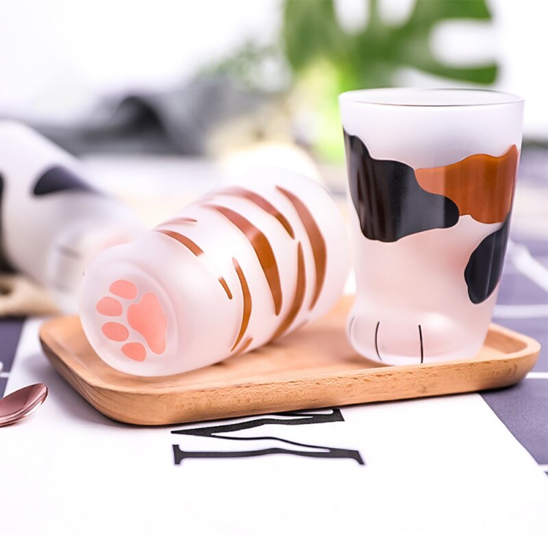 Cat Paws Glass Tiger Paws Mug Office Coffee Mug Tumbler Personality Breakfast Milk Porcelain Cup 1PC 3 - Cat Paw Cup