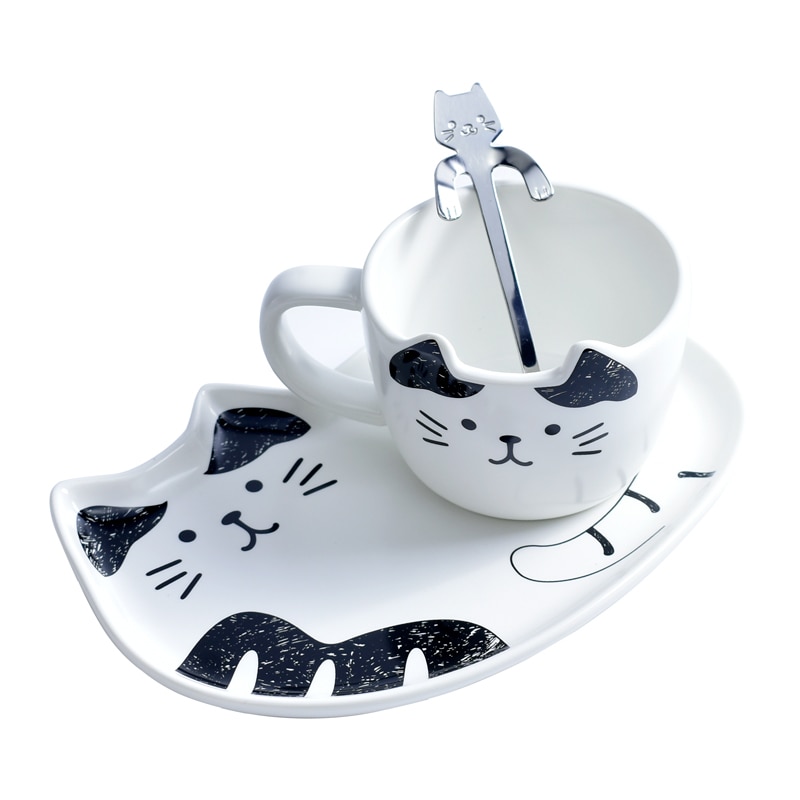 Creative Cute Cat Ceramic Coffee Cup Set Ins Style European High Value Luxury Exquisite Ceramic Cup 5 - Cat Paw Cup