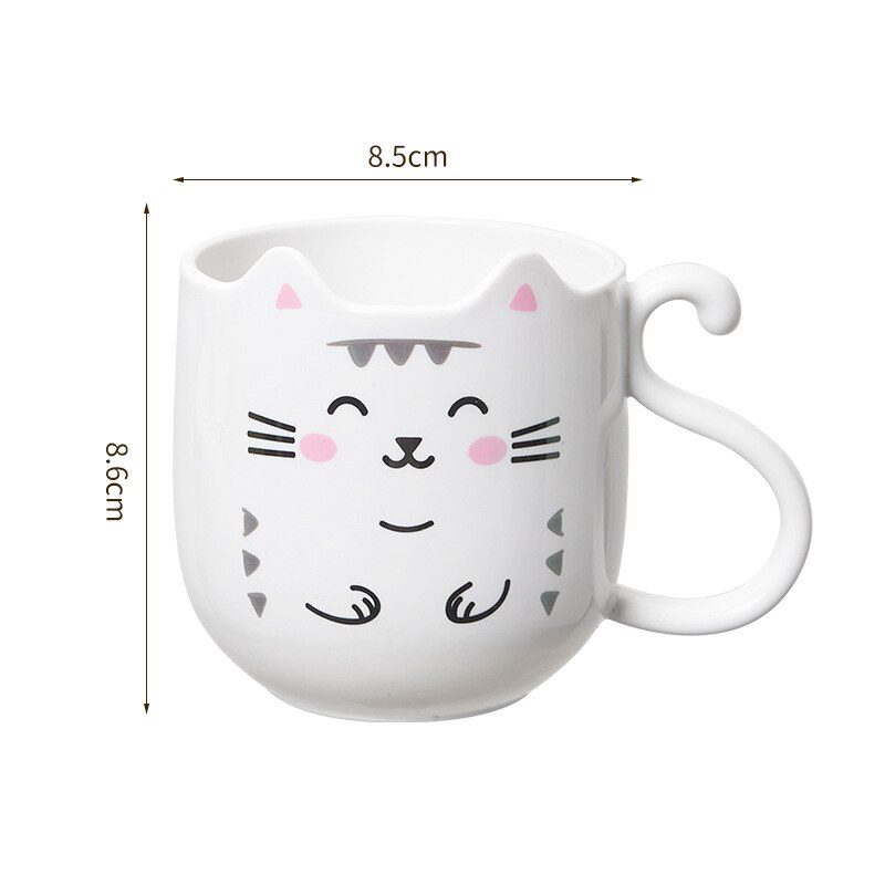 Cute Cat Mouthwash Cup Toothbrush Cup Home Travel Cartoon Thickened Wash Cup 4 - Cat Paw Cup