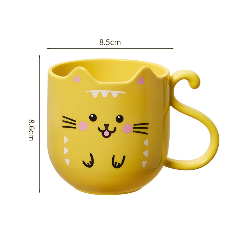 Cute Cat Mouthwash Cup Toothbrush Cup Home Travel Cartoon Thickened Wash Cup 5 - Cat Paw Cup